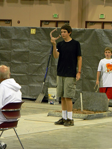 Junior Horseshoe pitching